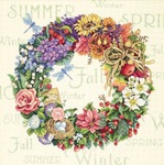 Dimensions Needlecrafts Counted Cross Stitch, Wreath Of All Seasons