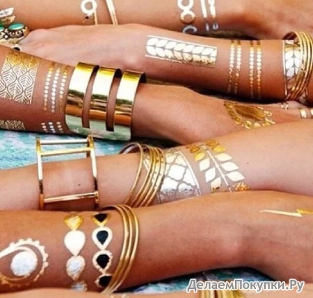    ,  - 4 , 70 . Shimmer Jewelry Tattoos  