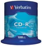 VERBATIM CD-R 80 52x DL CB/100