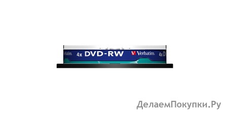 VERBATIM DVD-RW 4,7 GB 4x CB/10