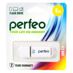 8Gb Perfeo C01 White USB 2.0 (PF-C01W008)