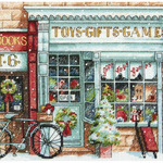 Gold Petite Toy Shoppe Counted Cross Stitch Kit-6x6 18 Count