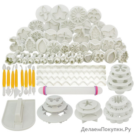 Marrywindix 68pcs 21 Sets Cake Decration Tool Set By Catalina Fondant Cake Cutter Mold Sugarcraft Icing Decorating Flower Modelling Tools