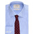 MEN'S BLUE & NAVY HERRINGBONE STRIPE SLIM FIT SHIRT - SINGLE CUFF - EASY IRON