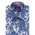 MEN'S CURTIS BLUE & WHITE PAISLEY SLIM FIT SHIRT - SINGLE CUFF