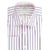 MEN'S WHITE & PINK MULTI STRIPE SLIM FIT SHIRT - DOUBLE CUFF