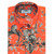 WOMEN'S ORANGE FLORAL FITTED SHIRT - SINGLE CUFF