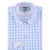 WOMEN'S BLUE & WHITE MEDIUM CHECK FITTED SHIRT - SINGLE CUFF