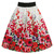 'Praia' White Poppy Print Swing Skirt