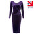 'Marge' Gothic Grape Wiggle Dress