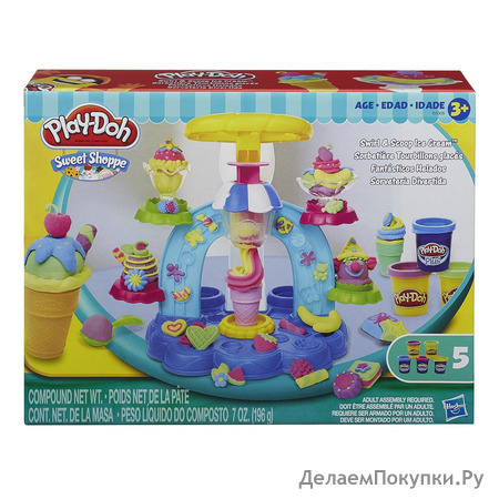 Play-Doh Sweet Shoppe Swirl and Scoop Ice Cream Playset