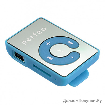 MP3  Perfeo Music Clip Color,  (VI-M003 Blue)