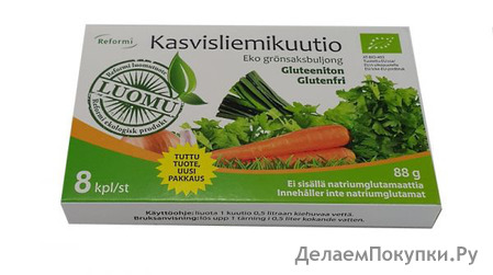       Reformi Kasvisliemikuutio LUOMU Gluteeniton 8 .