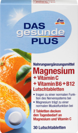 Das gesunde Plus Magnesium + Vitamin C + Vitamin B6 + B12  +  C , 30 