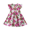 Goodtrade8 Toddler Little Girl Ruffle Sleeveless Princess Dress Floral Printed Summer Casual Holiday Sundress