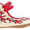 AvaCostume Chinese Plum Embroidery Rubber Sole Platform Wedge Sandals for Qipao Cheongsam