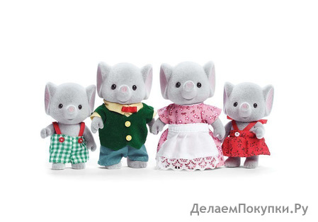 Calico Critters Ellwoods Elephant Family