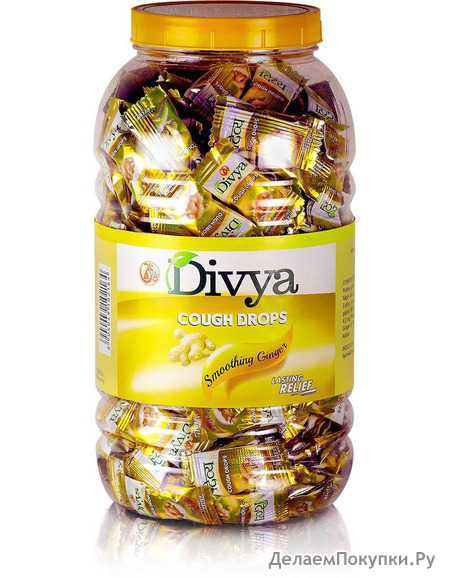   , , 300 , ; Divya Cough Drops, Smoothing Ginger, 300 pcs, Patanjali