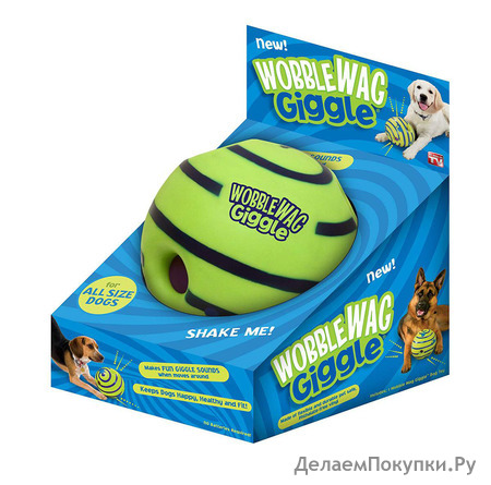 Allstar Innovations Wobble Wag Giggle Ball, Dog Toy, As Seen on TV