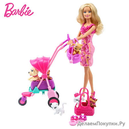 Barbie Girl's Pet Collection Set  