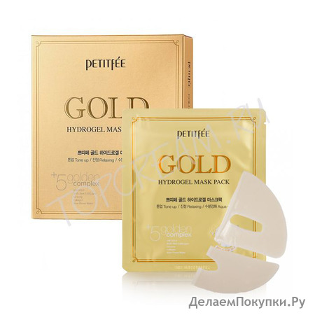 PETITFEE Gold Hydrogel Mask Pack Set   , 5 .