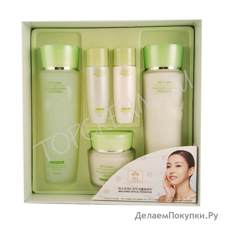 3W Clinic Snail Moist Control Skin Care 3 Set           