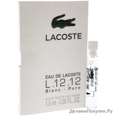 LACOSTE EAU DE LACOSTE L.12.12 BLANC men vial 2ml edt