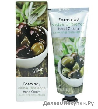 FarmStay Visible Difference Hand Cream Olive      , 100 