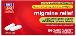 Rite Aid Migraine Relief (Acetaminophen 250mg / Aspirin 250mg / Caffeine 65mg) - 100 Count | NSAID Anti-Inflammatory