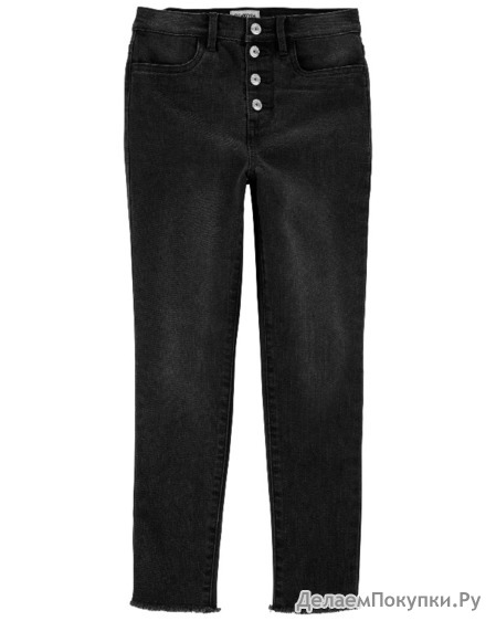 Snap-Fly Jeggings in Washed Black