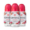 Crystal Mineral Deodorant Roll-On Body Deodorant With 24-Hour Odor Protection, Pomegranate, Non-Sticky Roll-On, Aluminium Chloride, 2.25 FL OZ - 3 pack