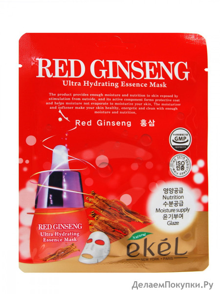 EKEL       Red Ginseng Ultra Hydrating Essence Mask, 25