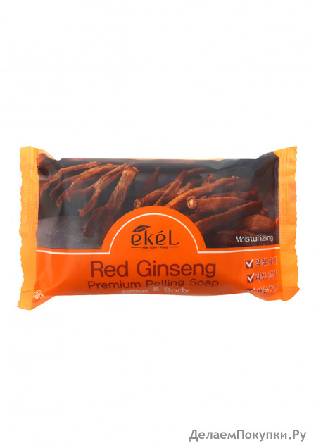 EKEL -       Premium Peeling Soap Red Ginseng, 150 