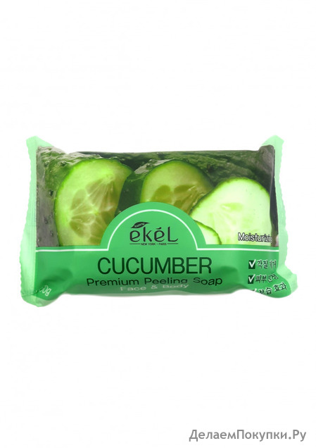 EKEL -      Premium Peeling Soap Cucumber, 150 