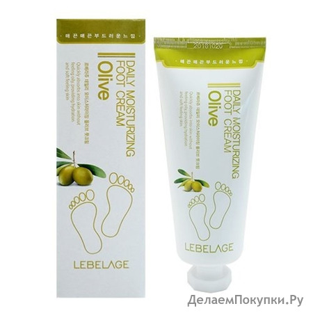 LEBELAGE       Daily Moisturizing Olive Foot Cream, 100 