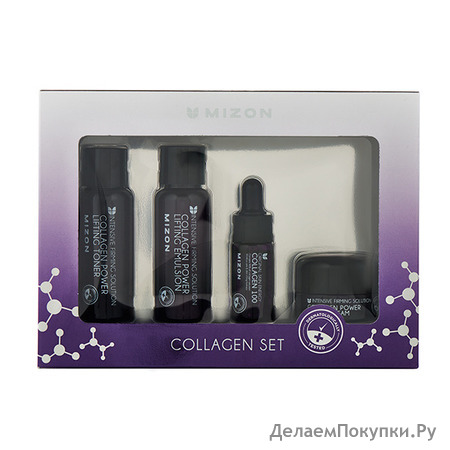 MIZON     (++    +  ) Collagen Miniature Set, 40 /40 /10 /9.3 