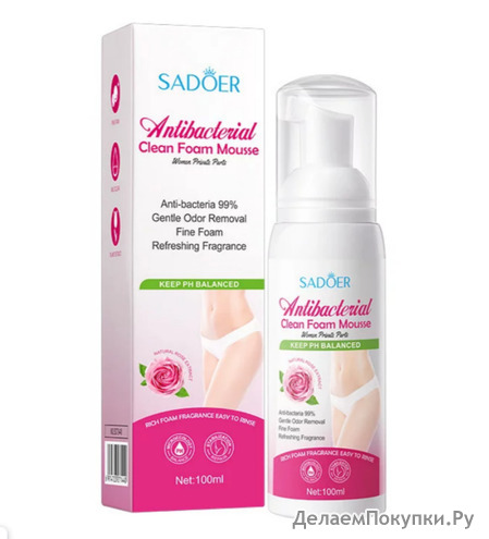  -        SADOER Antibacterial Clean Foam Mousse Women Private Parts, 100 